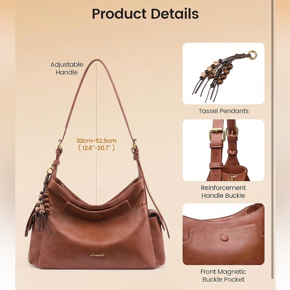 Brown Leather Hobo Bag - Picture 4 of 6